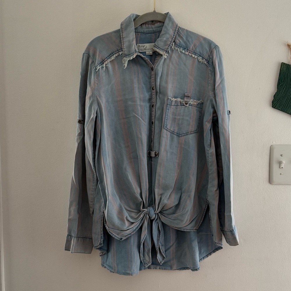 Vintage Havana Blue and Pink Striped Shirt